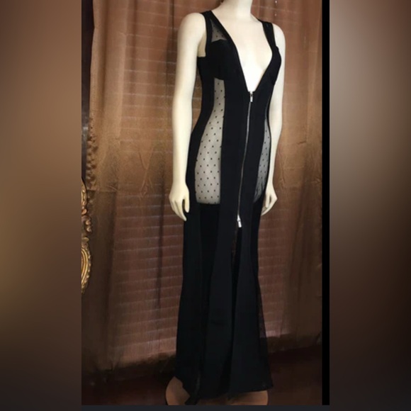 House of CB Black Plunge Sleeveless Bodycon Dress - Picture 4 of 13